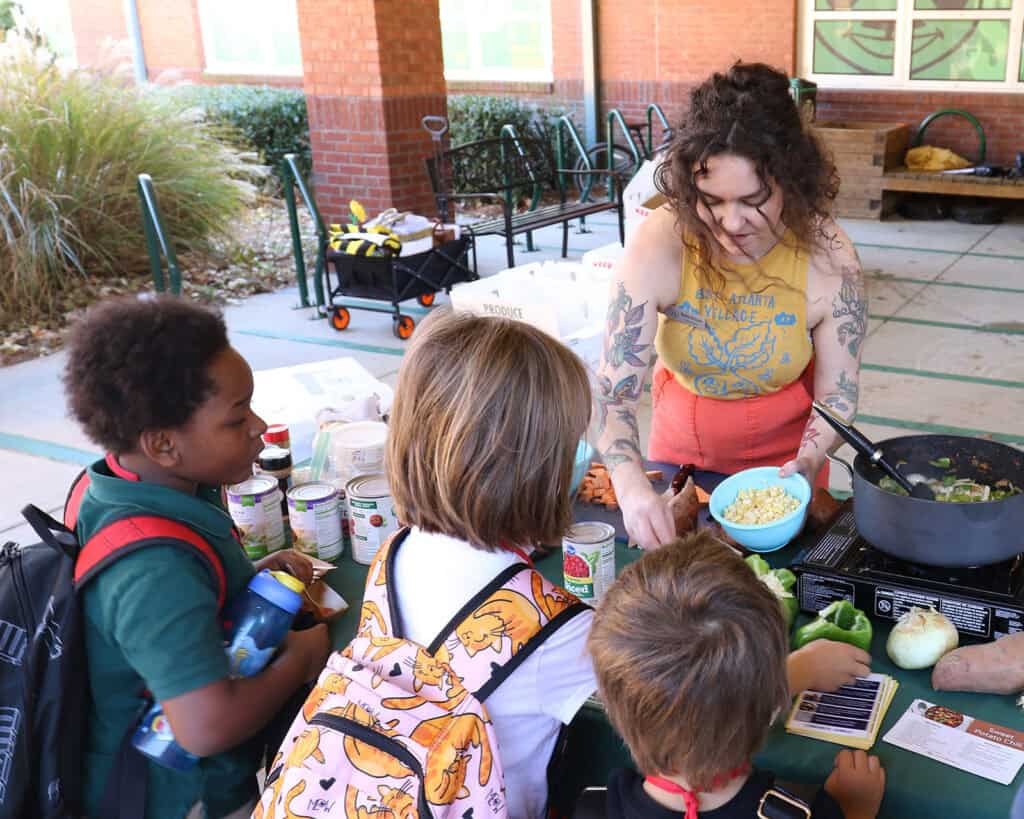 Community Farmers Markets address the SNAP gap by providing a cooking demonstration.  