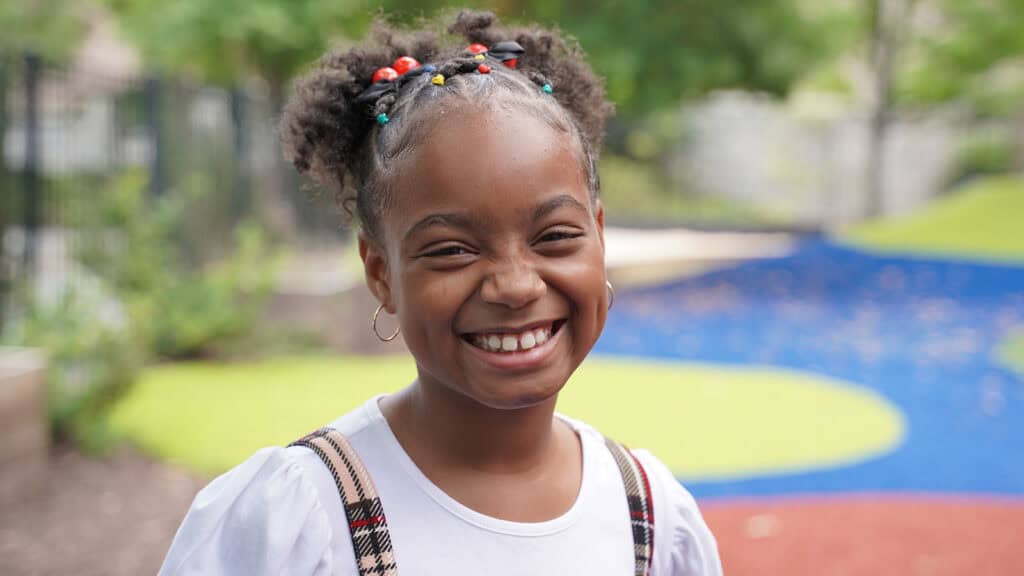 Smiling Black American girl